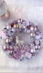 Christmas Wreath Gold Pink Winter Decor Front Door Wreath Festive Decor Christmas Gift Xmas Christmas Wreaths Pink Christmas Wreath Christmas Wreaths Diy