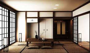 Interior Design Modern Living Room With Table On Tatami Mat Floor Japanese Style Japanese Living Rooms Japanese Interior Design Japanese Living Room Decor
