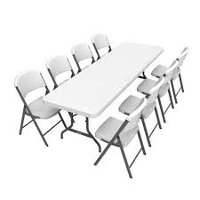 The most special part is that those tables and chairs are pretty lightweight which will be perfect. Folding Table With 8 Chairs White Lifetime Target