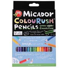 Micador Colourush Pencils Giveaway Pencil Coloring Books Green Collection