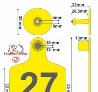 Tag auricolari RFID UHF per animali – LGCEBF - LeghornGroup