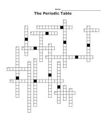 The Periodic Table Crossword Puzzle Crossword Puzzle Periodic Table Science Store
