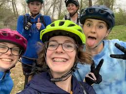 Middle school mountain biking competitions at Dedham Middle School