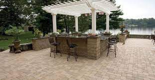 If you want a cobblestone look with a slight variation you'll appreciate camelot. Camelot Unilock Commercial