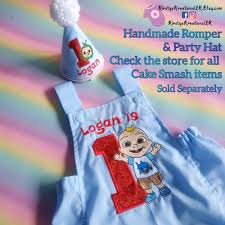 Toddler birthday cakes 1st birthday cake for girls leo birthday first birthday cakes 2nd birthday parties birthday ideas cbeebies cake friends cake festa party. Baby Cocomelon 1st Birthday Party Hat Cake Smash Birthday Hat Matching Cake Smash Romper Also Available Separately For A Complete Outfit