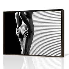 Amazon.co.jp: Painting Woman Butt Naked Interior Painting Black and White  Art Panel Wall Picture Wall Picture Wall Decor Sofa Background Painting  Entryway Painting Aluminum Frame Finished Frame (29.5 x 45.3 inches (75