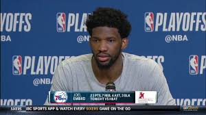 I can't wait to watch the postgame where they only talk about the sixers. Nbc Sports Philadelphia On Twitter Embiid Is Speaking Now On Sixers Post Game Live On Nbc Sports Philadelphia Hear What He Has To Say About The Mask And Returning To Play In