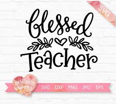 Download Back To School Svg School Svg Blessed Teacher Svg Silhouette Teach Love Inspire Svg Teacher Shirt Teacher Svg Cut File Cricut Dxf Craft Supplies Tools Collage