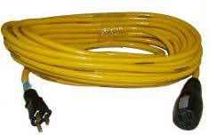 The extension pole attachment eliminates the need for the extension poles are fitted with rubber handle to reduce recoil, adjustable trigger activation, and can easily be extended with the addition for more pole lengths. 50 Foot Yellow Extension Cord 15a 125v 12 3 Sjtw 5 15 Plugs