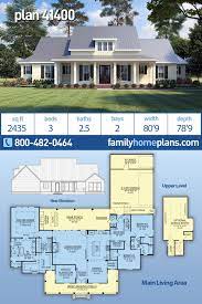 This 4 bedroom traditional house plan offers bright, comfortable elegance in a dream home that possesses many features worthy of mention like two master suites. Traditional Style House Plan 41400 With 3 Bed 3 Bath 2 Car Garage Family House Plans Modern Farmhouse Plans Farmhouse Plans