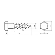 Vis tête hexagonale (th ou hm) à filetage partiel (din 931). Tirefond 8x35 Vis A Bois Agglo Tete Hexagonale Inox A2