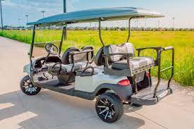 Silver Rhino Six Seater Golf Cart Back Excessive Carts