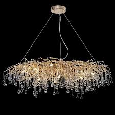 Chrome requires sixteen (16) x g4 3w 110v led light bulbs. Amazon Com Antilisha Modern Crystal Chandelier Rectangle Gold Branch Forest Chandelier Lighting Modern Crystal Chandelier Crystal Chandelier Large Chandeliers