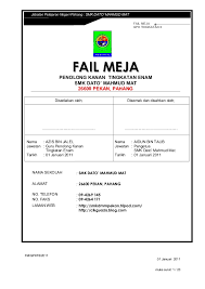 Pelan kecemasan dan kebakaran pengetua kaunselor s/u kemasukan & pendaftaran pk hem semua penyelaras tingkatan semua guru tingkatan pk kokurikulum penolong kanan pentadbiran pk petang. Fail Meja Gpk Tingkatan 6