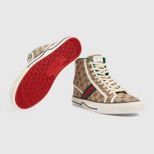 $600 gucci red leather sneakers size us 10.5 made in italy. Gucci Tennis 1977 High Top Sneaker Lux Afrique Boutique