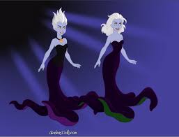 Ursula And Morgana The Two Evil Sea Witches Sisters