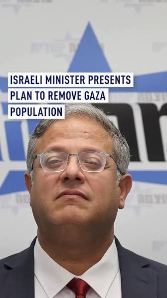 Israeli National Security Minister Itamar Ben Gvir has proposed a plan for  250,000 Palestinians to leave Gaza in its first year and most of the  population over seven years. He calls it “voluntary ...