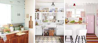 | antique style kitchen cabinets. 20 Vintage Kitchen Decorating Ideas Design Inspiration For Retro Kitchens