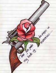 Yesterdays Guns N Roses Flower Drawing Roses Drawing Rose Tattoos