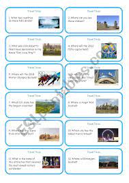 When it's blue skies as far as the eye can. Travel Trivia Esl Worksheet By Estherlee76