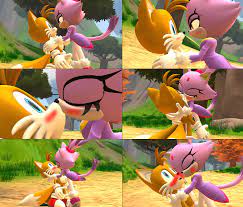 Blaze Kisses Tails by Skulltronprime969 -- Fur Affinity [dot] net