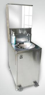 portable foot operated sink with water