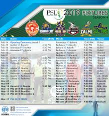 Psl 4 Fixtures 2019 Quetta Psl Multan