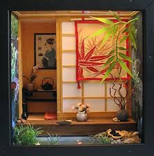vitrine miniature japon mini doll house japanese tea house japanese home design