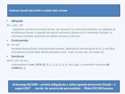 De asemenea, aveti obligatia pastrarii si arhivarii memoriilor pentru o perioada de minimum 10 ani. Sanctiuni Acordate Pentru Neemiterea Bonului Fiscal Si Obligatii In 2017