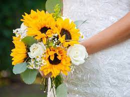 Peonies are a wedding flower favorite. Country Sun Flower And Roses Bouquet Weddings Bouquets Corsages Onlineinstitute Net