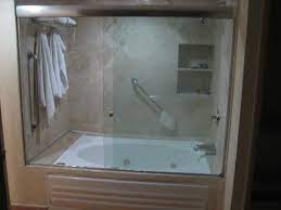 Check spelling or type a new query. Glass Door And Tile Work Bathroom Remodel Shower Tub Shower Combo Jacuzzi Tub Shower Combo