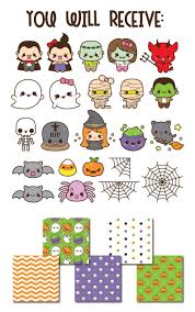 Download Halloween Clipart Kawaii Halloween Clip Art Kawaii Halloween Etsy Kawaii Halloween Halloween Clipart Halloween Clips