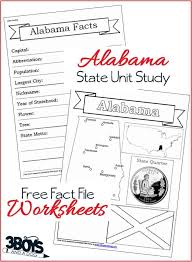 Interactive learning games and printables about alabama and alabama symbols. Alabama State Fact File Worksheets 3 Boys And A Dog