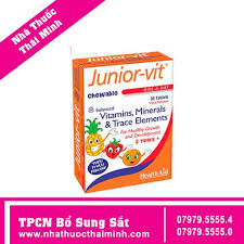VIÊN BỔ SUNG VITAMIN VÀ KHOÁNG CHẤT, GIÚP BÉ LỚN NHANH HEALTHAID JUNIO –  Nhà thuốc Thái Minh