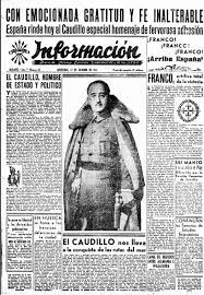 Portada del diario Información ensalzando a Franco (1941) | Alicantepedia