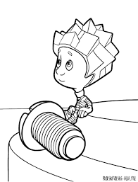 Fixies are little people who live inside different equipment because they are very small. Online Coloring Pages Coloring Page Fiksiki Toe Sits Fixies Download Print Coloring Page