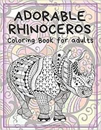 There are tons of great resources for free printable color pages online. Amazon Com Adorable Rhinoceros Coloring Book For Adults 9798637705153 Roy Celeste Books