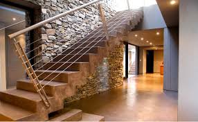 I also drove grk concrete screws through the skirts and. 15 Concrete Interior Staircase Designs Home Design Lover