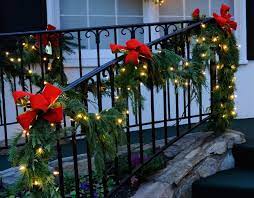 Make your steps the star of the show. Christmas Porch Decorations