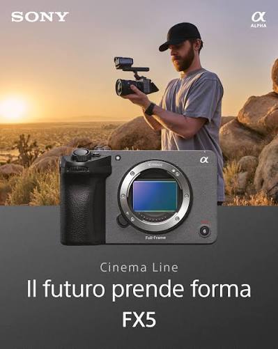 🎬 SONY FX5: la nuova Cinema Line full-frame è arrivata! Massima libertà creativa con 5K Open Gate, RAW interno e oltre 15 stop di gamma dinamica. Grazie al nuovo sensore full-frame da