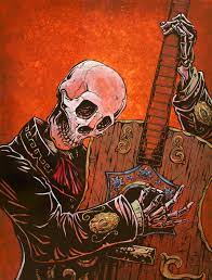 El Guitarrista Skull Art Skeleton Art David Lozeau Art