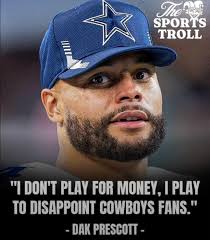 Dallas Cowboys quarterback Dak Prescott was asked about the Cowboys'  challenge in facing the defending Super Bowl champion Eagles to start the  season:￼ “I mean, I wouldn't say that that heightens it