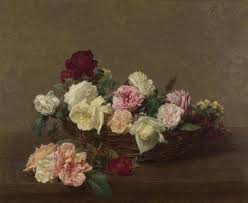 A Basket Of Roses By French Artist Henri Fantin Latour Ignace Henri Theodore Fantin Latour A Basket Of Roses 1890 Flower Painting Henri Fantin Latour Rose Painting