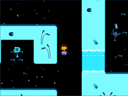A child falls into an underworld filled with monsters, their only weapon being their determination as they try to fight or act their way out. Pin By Atomblaze On Undertale Undertale Funny Games Waterfall