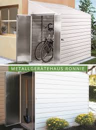 Kleines Gartenhaus In Grossem Stil Nutzen Sie Das Metallgeratehaus Ronnie Ein Geratehaus Aus Metall Zum Gartenhaus Metall Metallgeratehaus Kleines Gartenhaus