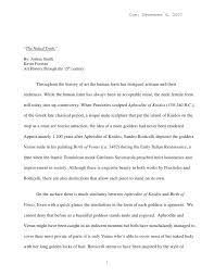 There are certain periods in your education when you. Thesis Statement Art History Papers The Best Estimate Connoisseur College Essay Examples Compare And Contrast Art Essay