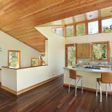 Example Of Knotty Pine Ceiling Adjacent Drywall And Windows With Pine Trim Pine Trim Oak Trim House