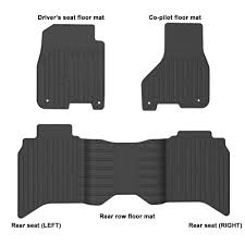 Winunite Front And Rear Black Slush Floor Mats For 2013 2017 Dodge Ram 1500 Crew Cab All Weather Guard Tpe Flo Floor Mats Dodge Ram 1500 Floor Liners