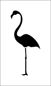 Pochoir En Vinyle Adhesif Flamand Rose Ref 89 Pochoir Flamant Rose Dessin Pochoir Silhouette