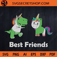 Download Unicorn With Rex Svg Best Friend Svg Unicorn Baby Svg Svg Secret Shop